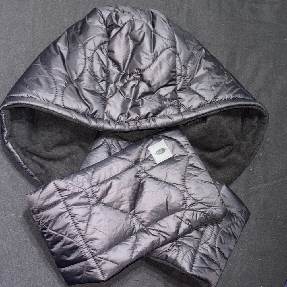 FP Movement by Free People Metallic Gray Hooded Scarf